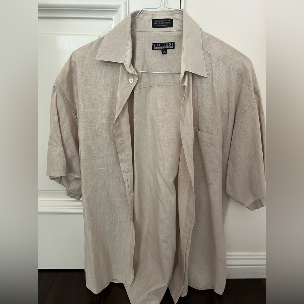 Men's Cream Dress Shirt